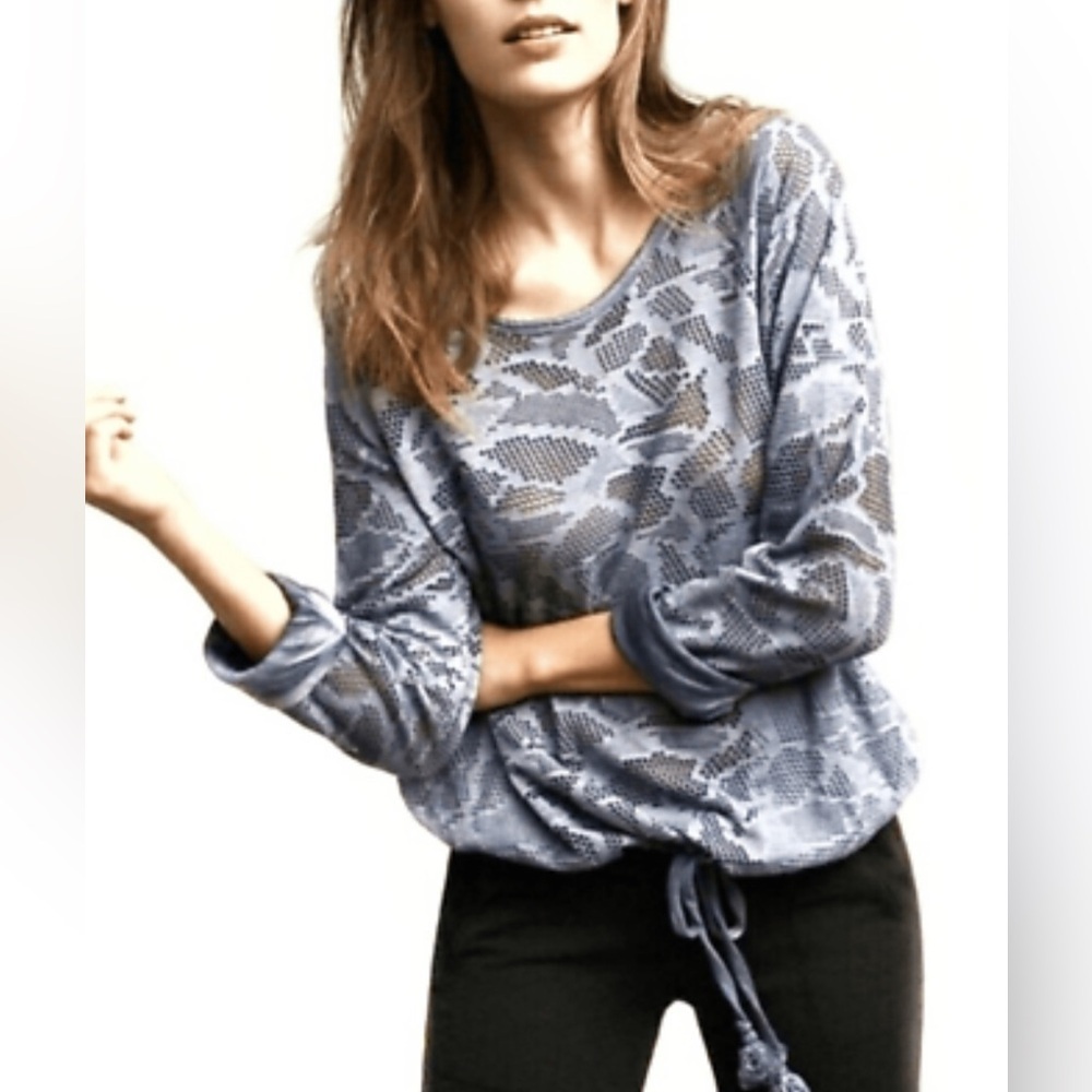 anthropologie saturday sunday Womens Top Sz M Blue